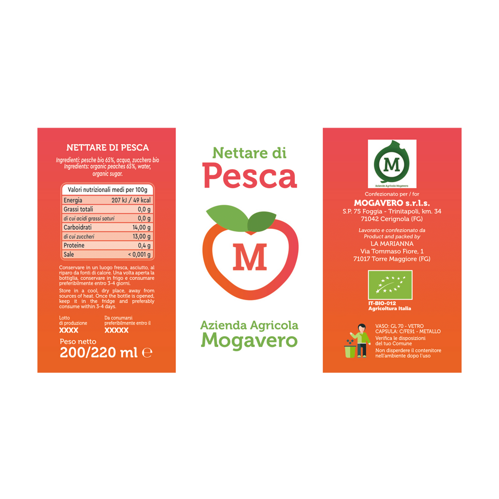 Nettare di Pesca e Albicocca - Pack da 6 - Bio